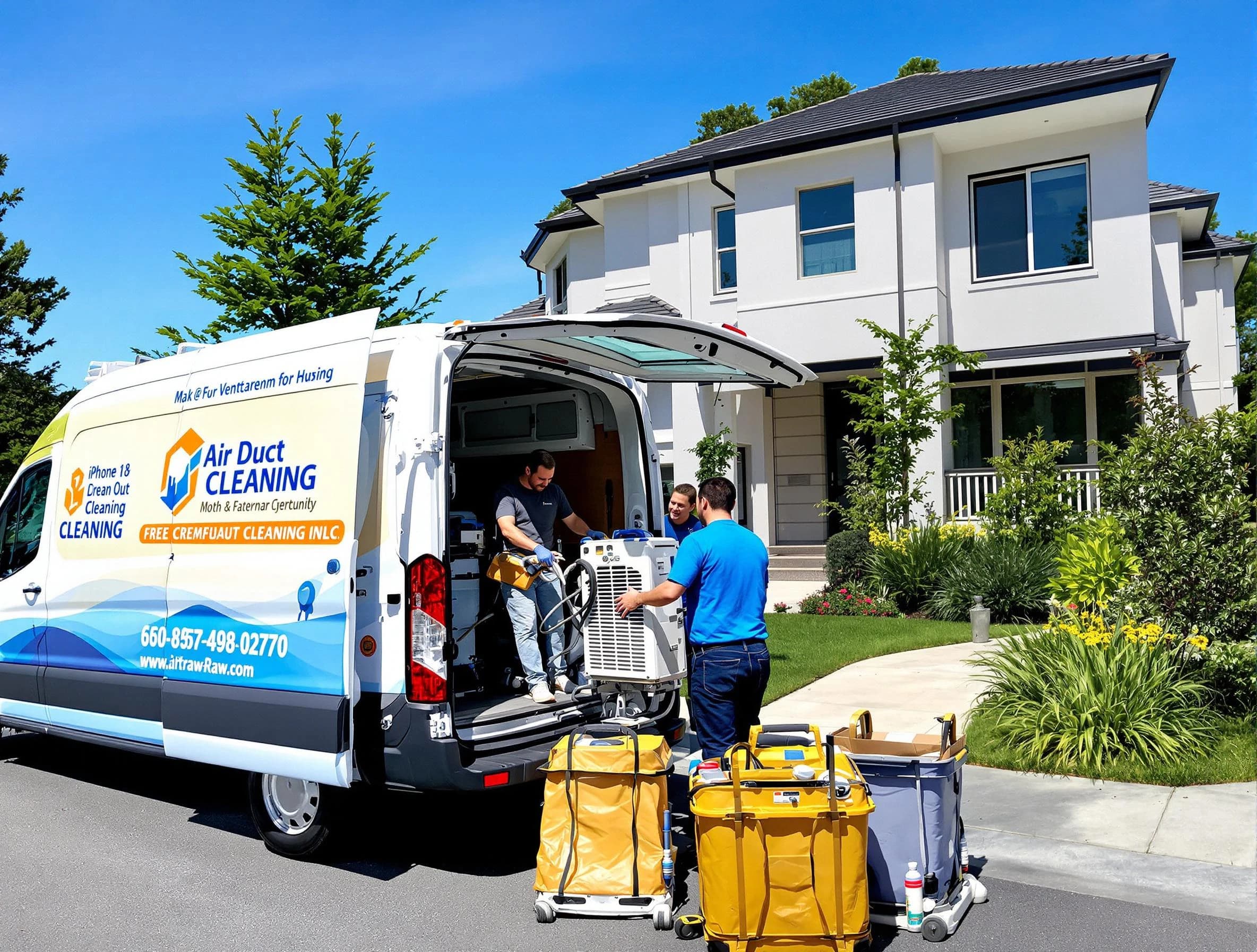 Springville Air Duct Cleaning technician performing professional air duct cleaning in Springville