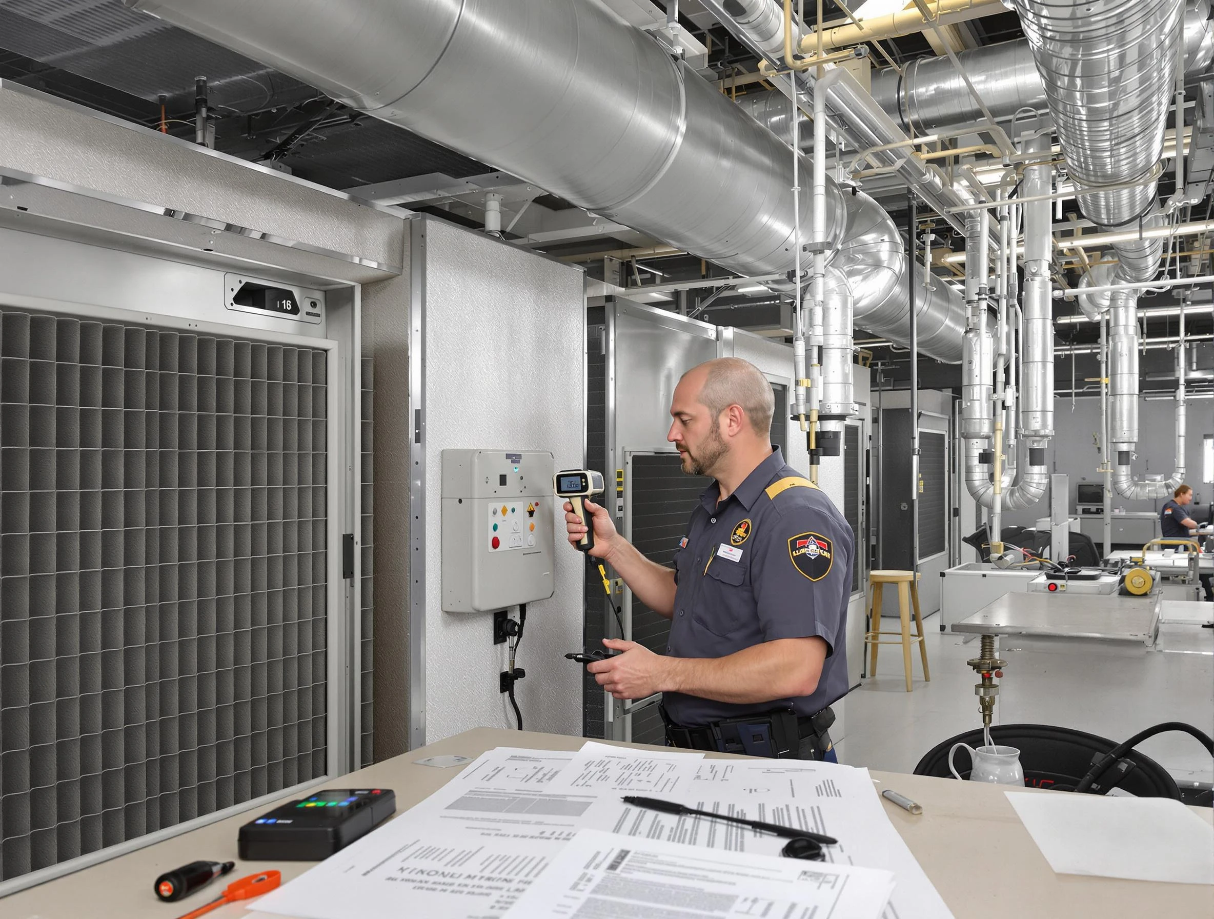 Professional filter system inspection by Springville Air Duct Cleaning in Springville